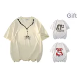 Apricot+White T-Shirt+White T-Shirt