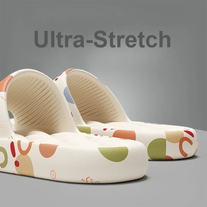 Gentle Welcome Squashy And Bouncy Feeling Slippers, Home Indoor Bathroom Slip Resistant Platform Summer Slippers-3