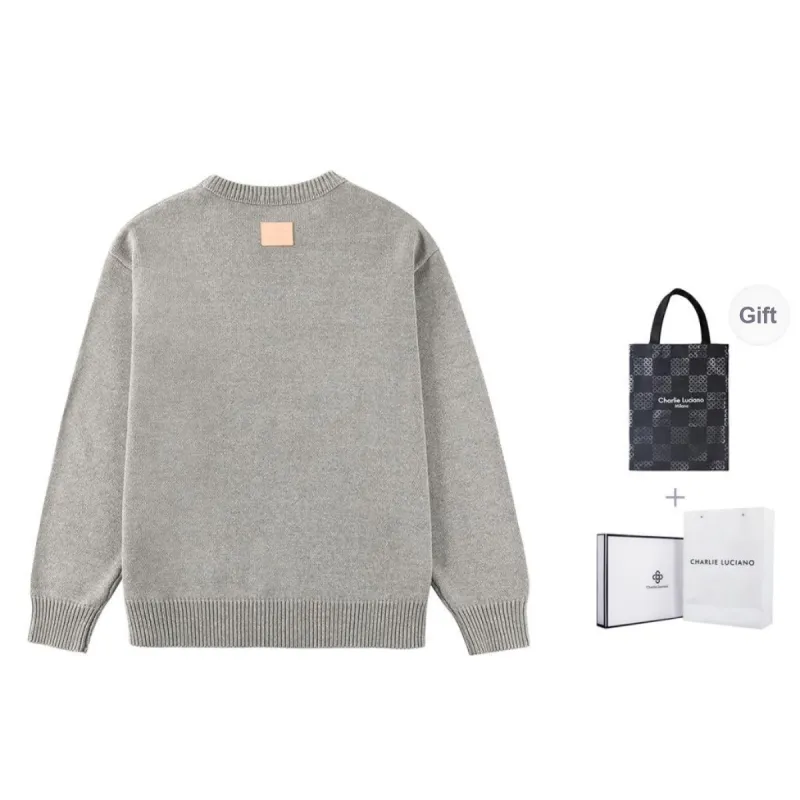 Charlie Luciano Sweater Unisex Gray-3