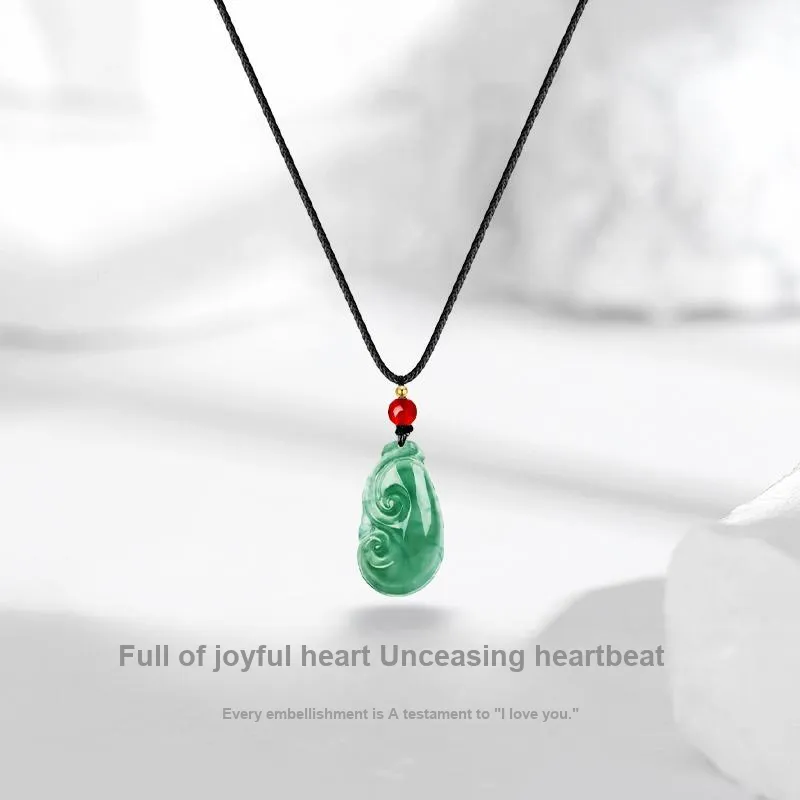 JUICY GRAPE African Emerald Jade Necklaces Women's-2