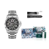 Every Day Is Different-Silver Case Black Dial Silver Steel Band