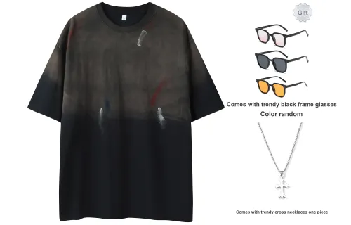 DEVA STATES T-Shirts Unisex Black Includes Sunglasses And Necklace