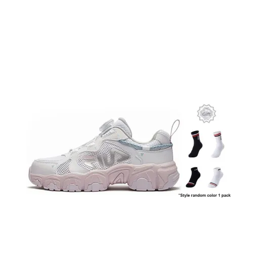 FILA KIDS Cat Paw Низкий Топ Детская Беговая Обувь Белый Светло-Фиолетовый