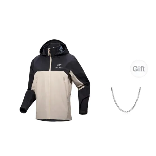 Arcteryx Beta Series Windbreaker Jackets Men Black/Elegant Brown With Necklace Included