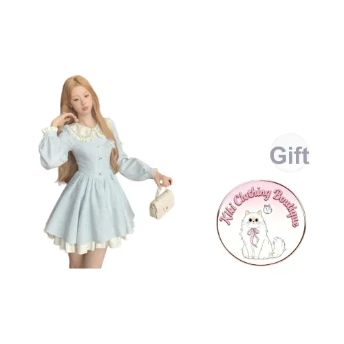 Kiki Clothing Boutique Длинное платье с длинными рукавами женское