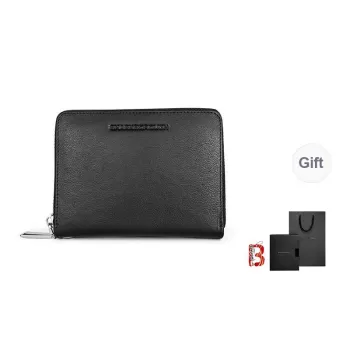 Sharkborough Cow Leather Card Holder Regular Men's Black