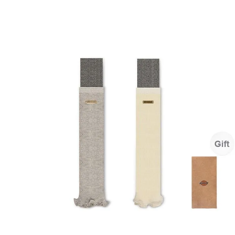 Dickies Lace Trims Slimming Layered Calf Socks Fall Winter Knee High Socks Gift Box Women's-10