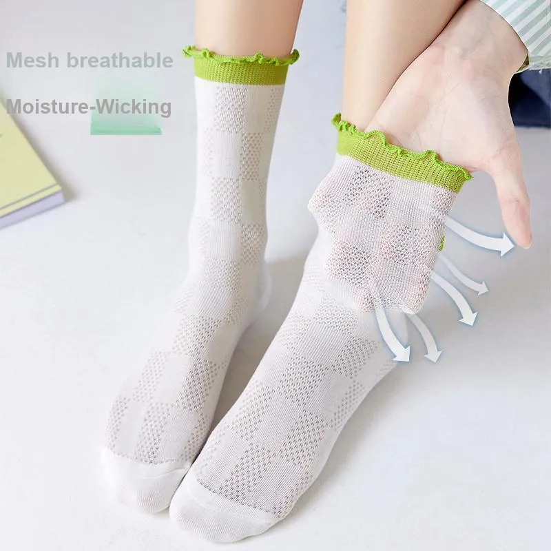 MIIOW Mid Calf Socks Women's 5 Pack-7