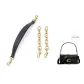 Black Portable Shoulder Strap 38cm+Pig Nose Extender Chain *2