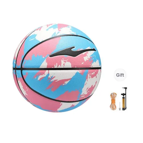 Erke PU Basketball Pink Blue Size 7 Training Unisex
