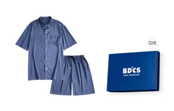 Peninsula City Pajama Set Men's Gift Box Set Royal Blue