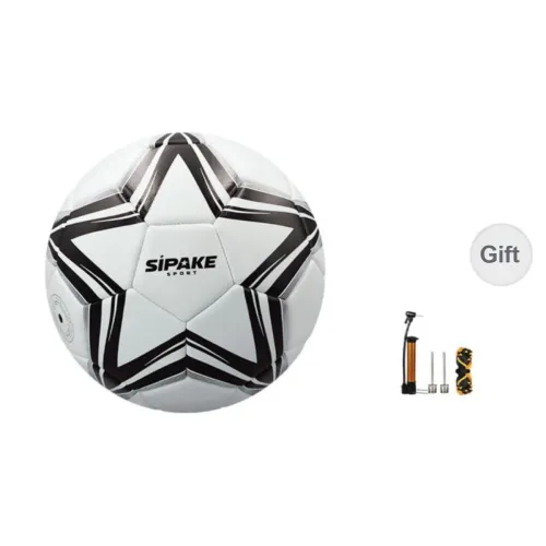 SIPAKESPORT Size 4 5 Size Soccer PU Machine Stitched Soccer Ball Unisex Black White Stars