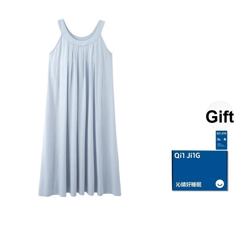 Qin Jing Nightgown Women's Gift Box Set Blue