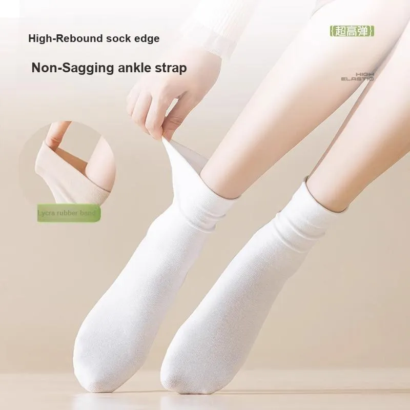 LUOLIAN Mid Calf Socks Women's 5 Pack-1