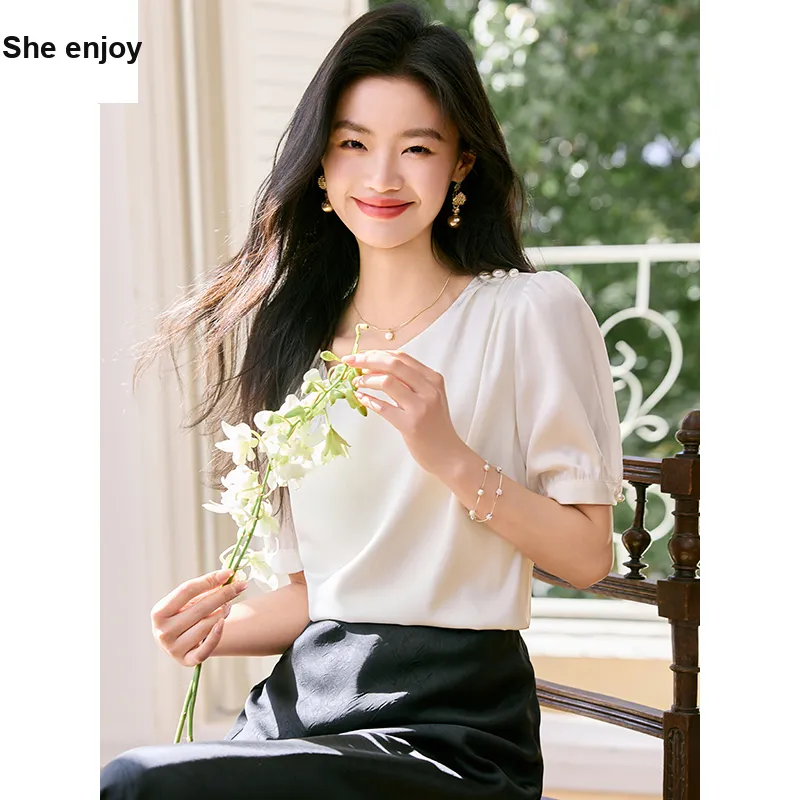 She Enjoys Chiffon Shirt Women's-2