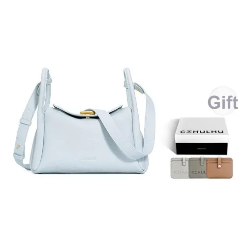 Cthulhu Сумка через плечо из натуральной коровьей кожи средний размер женская слоновая сера аква-синий