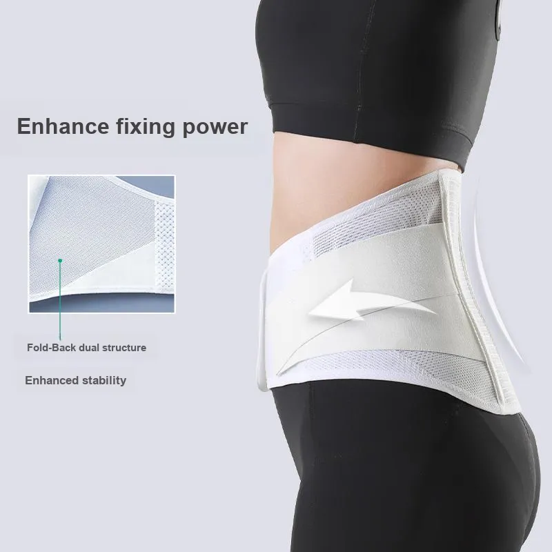 SIGMAX Back Support Braces Running Badminton Breathable Protective Rehabilitation White Elastane Polyester Unisex-5