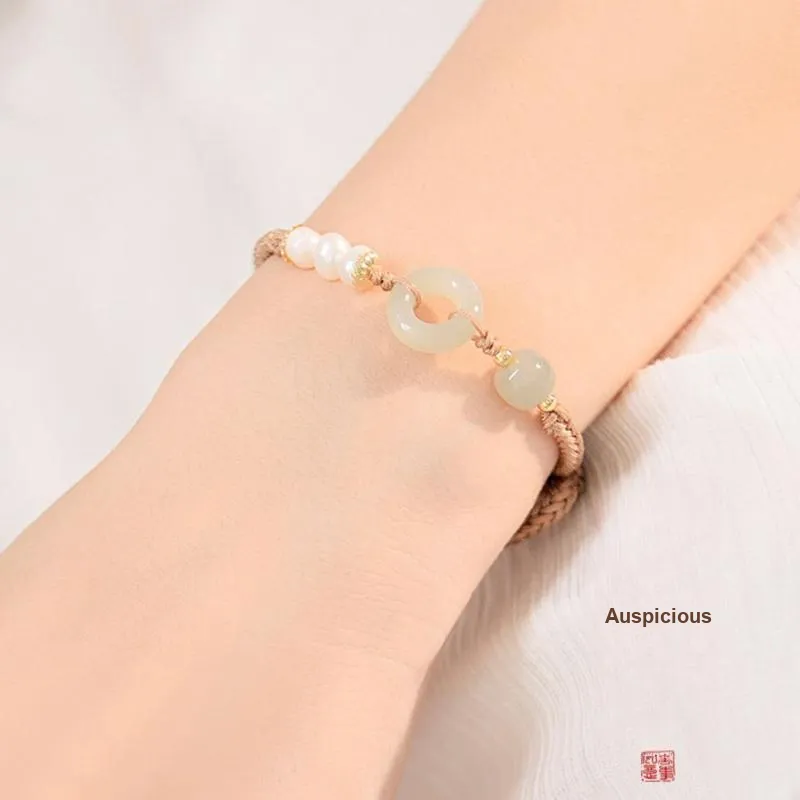 CHINA GOLD Hetian Jade Bracelets White Jade/Pale Greenish White Jade Women's-5