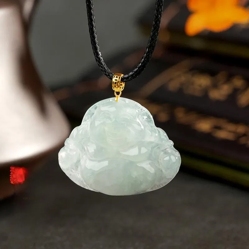XIAOLIUJADE Ice Glutinous Jadeite Pendants Unisex-1