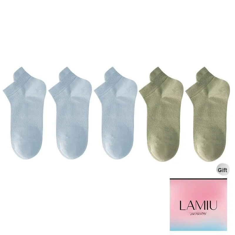 Lan Miao Ankle Socks Women's Shopping Bag 5 Pack-24