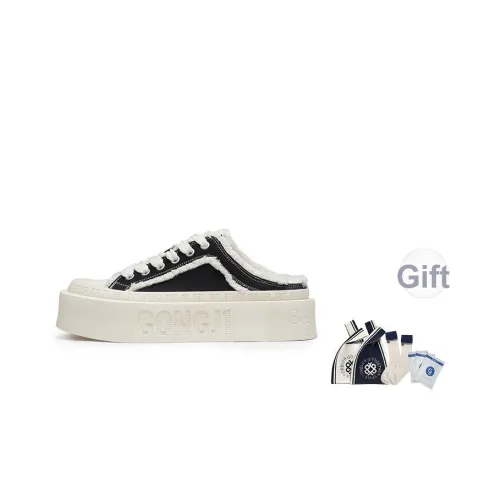 GONGJI Shared Tracks противоскользящие устойчивые к истиранию дышащие низкие кеды унисекс черные белые