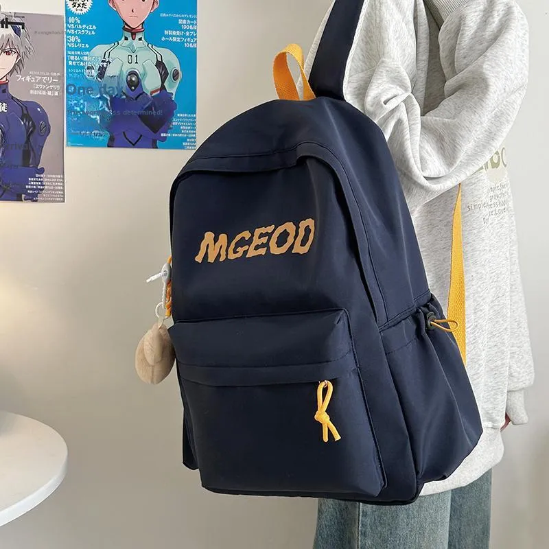 LOUIS ROYALN Nylon Backpack Unisex White/Black/Blue/Yellow/Red-11