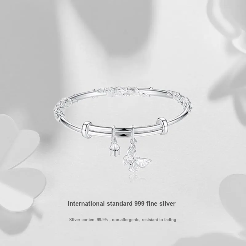 JUICY GRAPE S999 Fine Silver Sterling Silver Bracelets Women's-2
