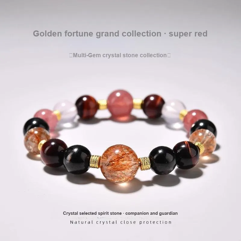 Harf Tiger's Eye Stone Jade Bracelets Unisex-1