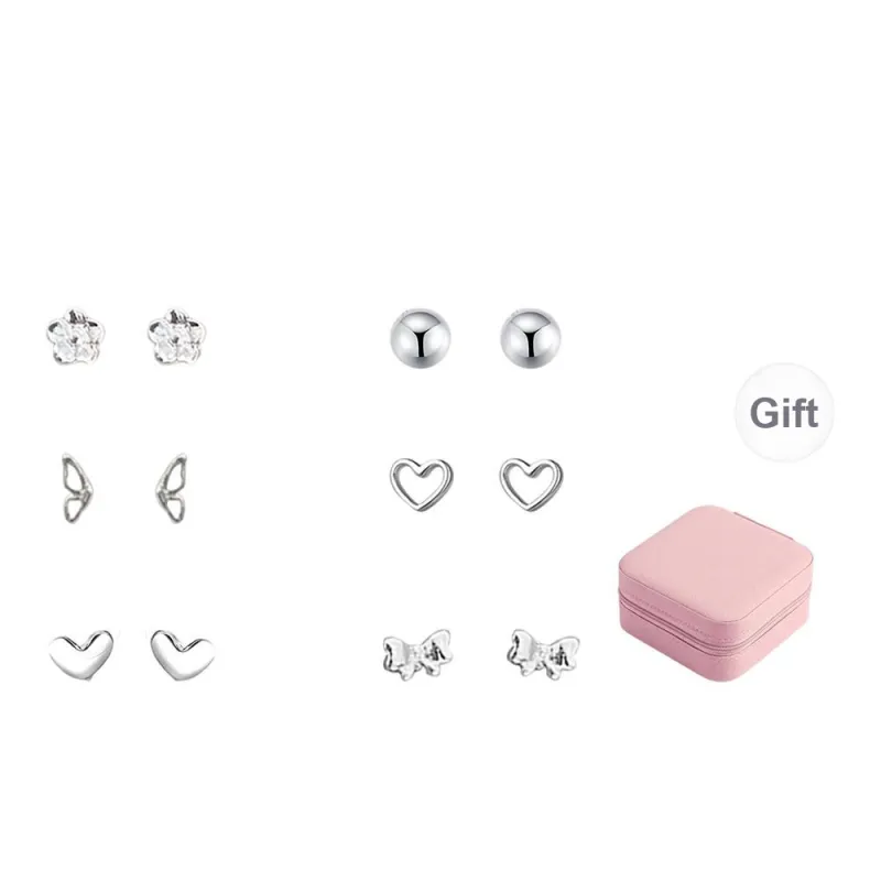 SHEEHHYY Alloy Stud Earrings Women's-0