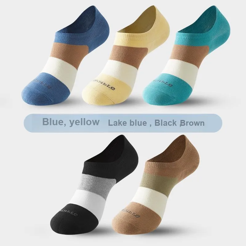 INVISIBLE No-Show Socks Unisex 5 Pack Mixed Color-2