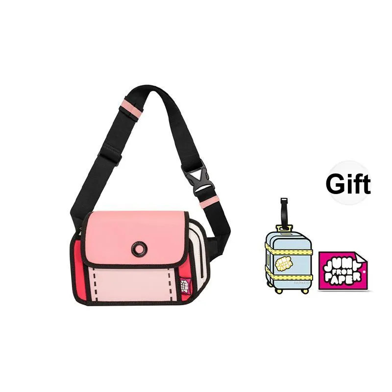 JumpFromPaper Polyester Sling Bag Women's Strawberry Pink