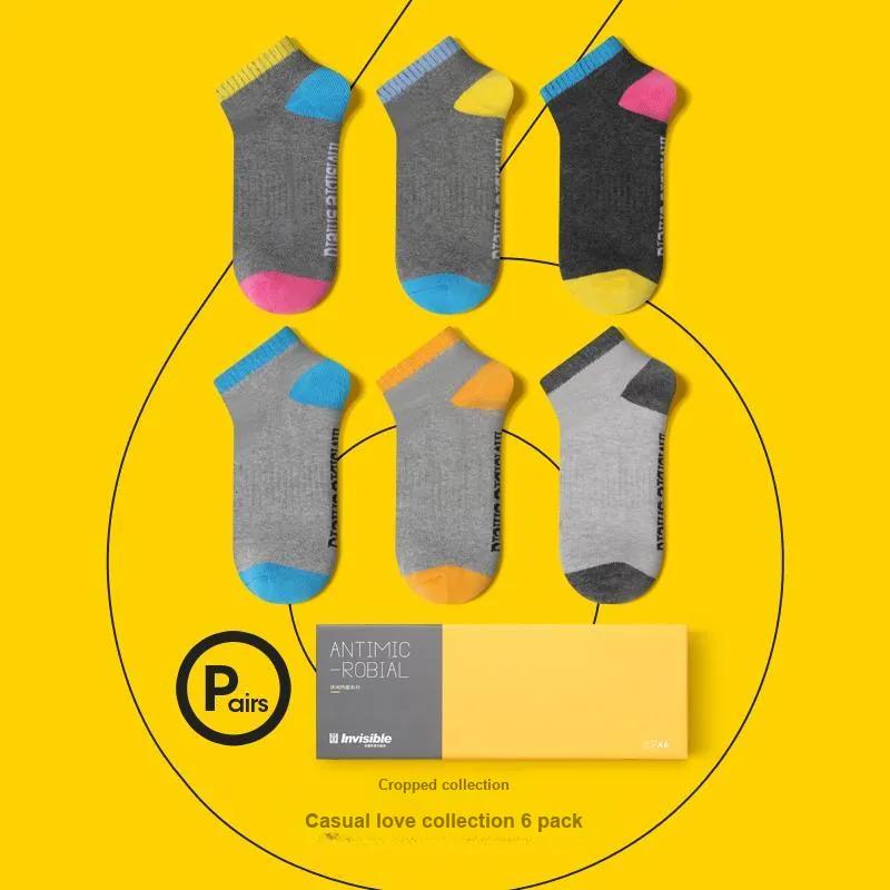 INVISIBLE Ankle Socks Unisex 6 Pack-2