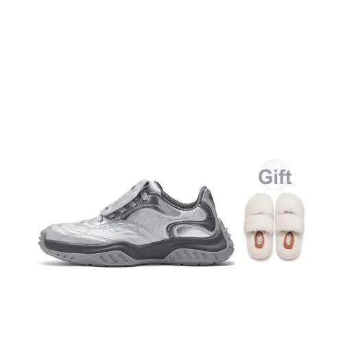 OGR Nova OG Серебряный Slip-переносный Дышащий Легкий Низкий Топ Casual Унисекс Античный Серебряный