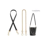 [Underarm Shoulder Strap]Black 65cm+Decorative Chain