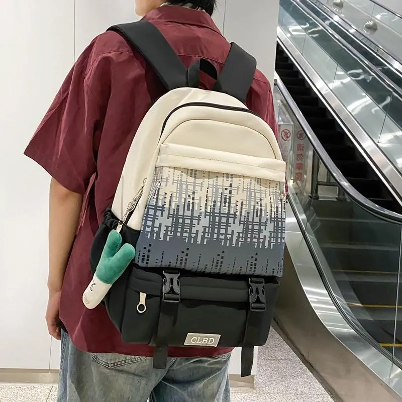 Alcohol Dragon Nylon Backpack Regular Unisex Black/Green Khaki Gray-12