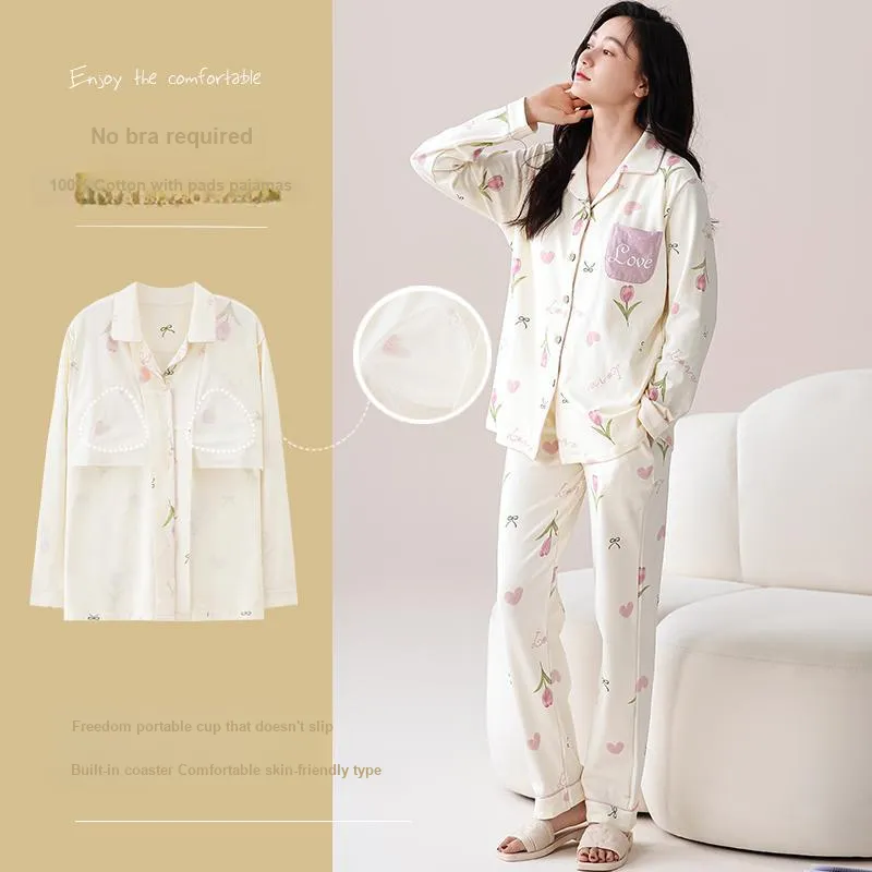 Pretty Lady Pajama Set Women's Ecru-2