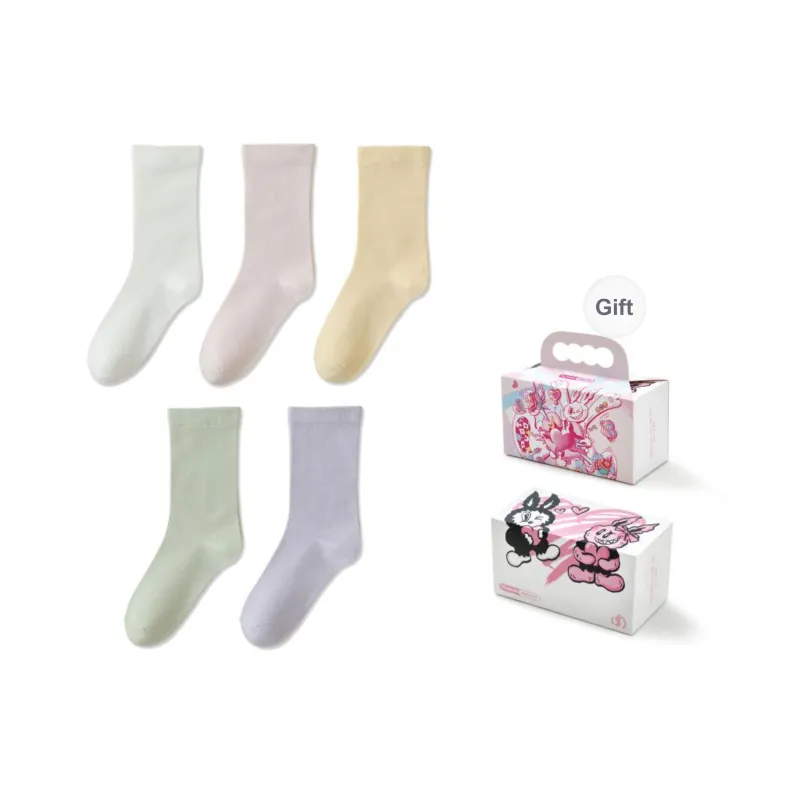 PLAN IN Mid Calf Socks Women's Box 5 Pack-16