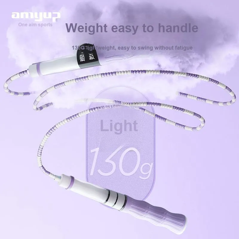AMYUP Casual Entertainment Non Countable Jump Ropes Adults/Kids/Teenagers/Students PP Controller TPE Silicone Rope 2.8m-4
