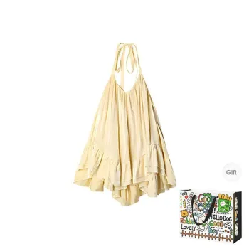 ZVJH Slip Dresses Women's Yellow Shopping Bag