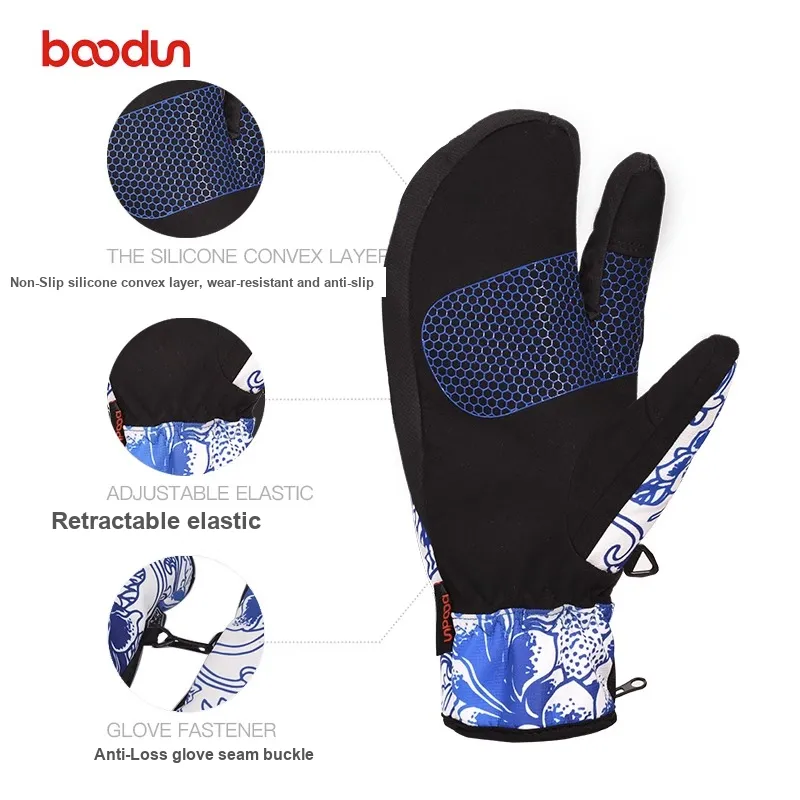 BOODUN Ski Gloves Insulated For Cold Weather Mittens Unisex-3