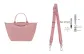 [Petal Pink]86-103cm Crossbody Shoulder Strap Set[Top Grain Cow Leather]