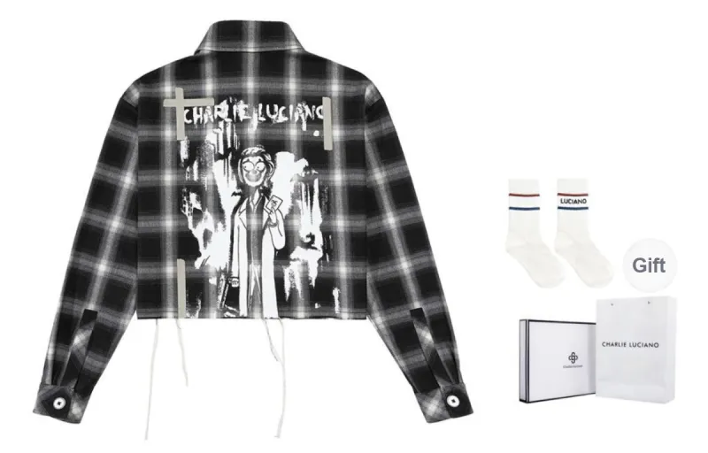Charlie Luciano Shirt Unisex Black White-4