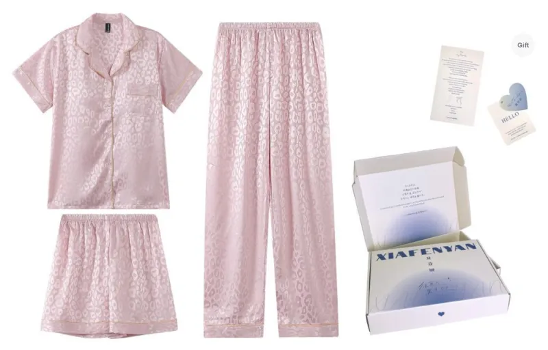 XIAFENYAN Pajama Set Women's Pink-0