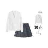 White Sweater+Blue Mist, Comes with A Free Shirt+Small Gift