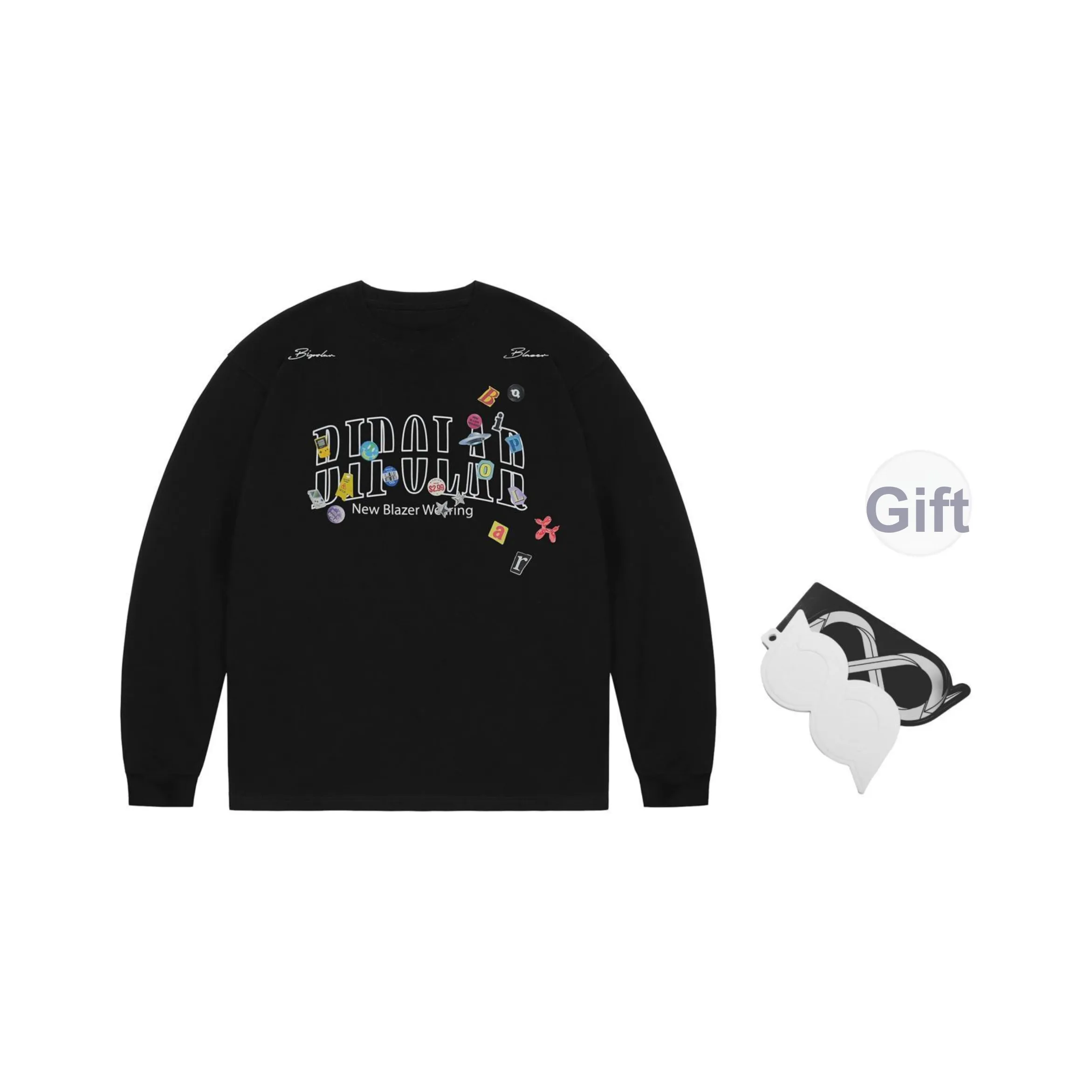 BIPOLAR Длинный рукав Т-рубашка Унисекс