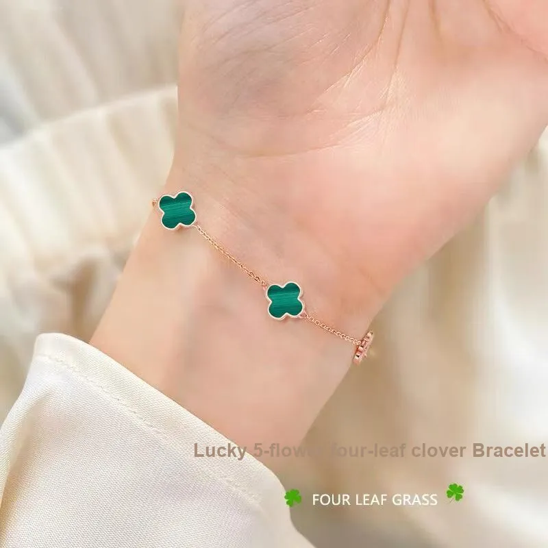 Schloney Natural Malachite Bracelets Women's-4