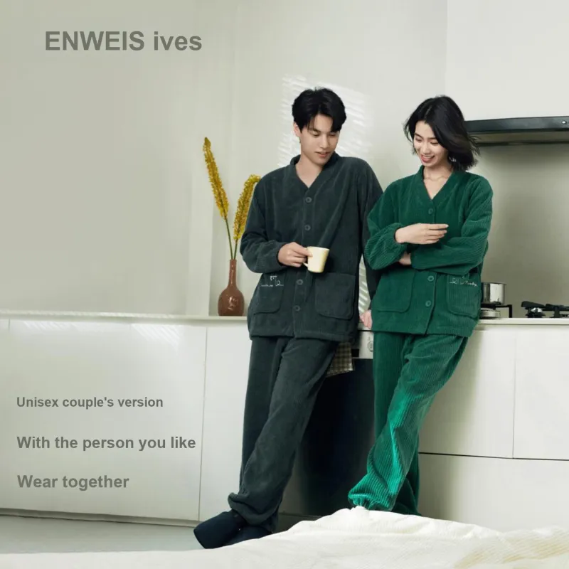 ENWEIS Pajama Set Pine Fleece Women's-5