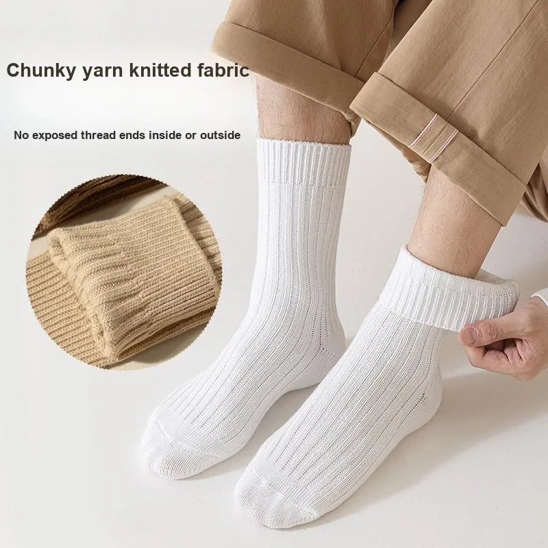 YINSHILIANGPIN Mid Calf Socks Men's 5 Pack-13
