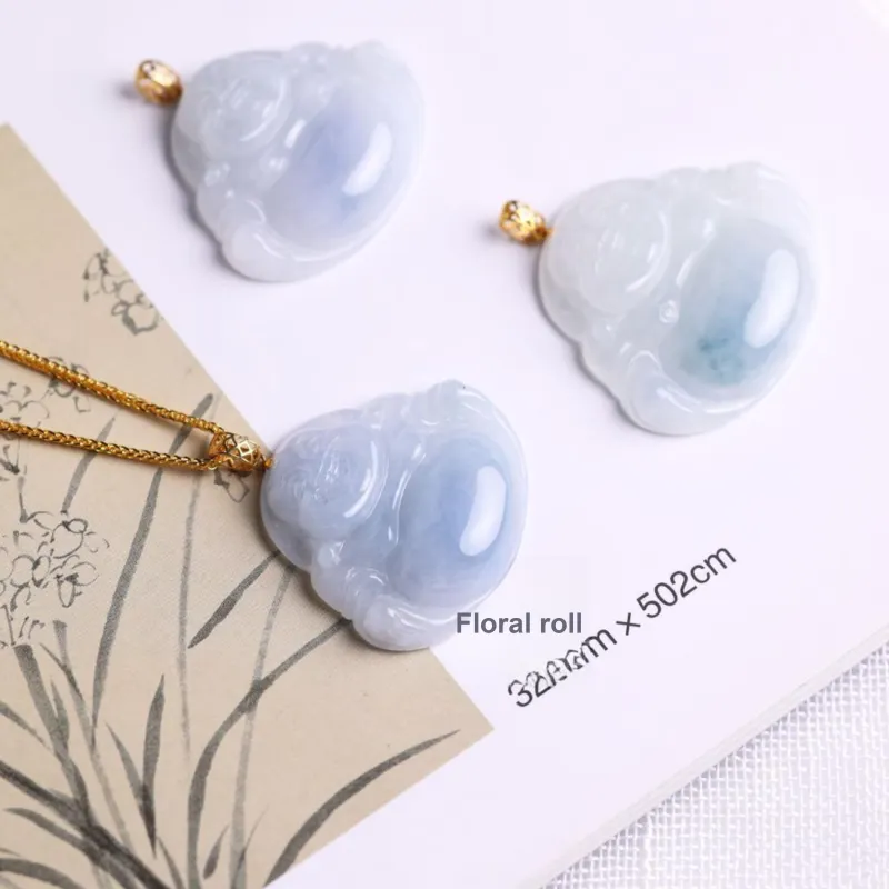 Clear Snow Glutinous Jade Jadeite Necklaces Unisex-4