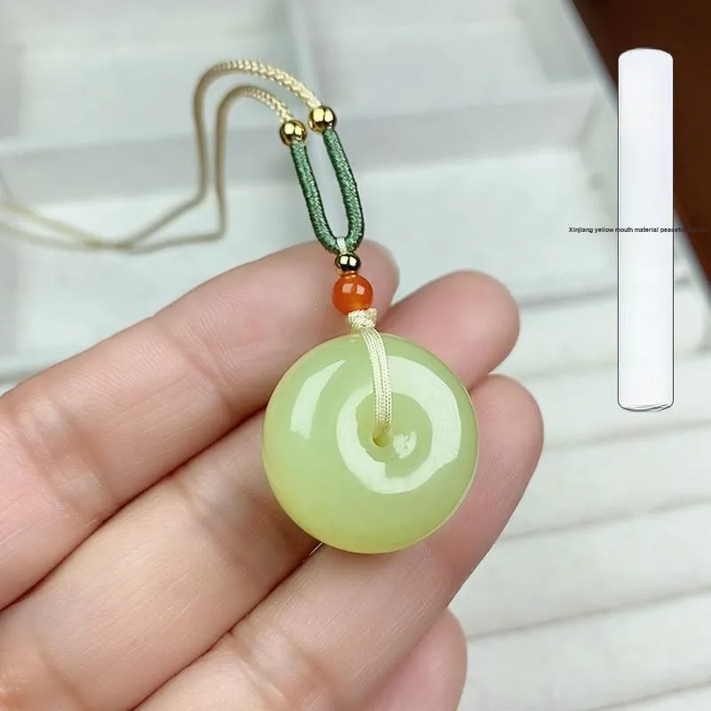 KUNYUYAO Hetian Jade Pendants Pale Greenish White Jade Unisex-66